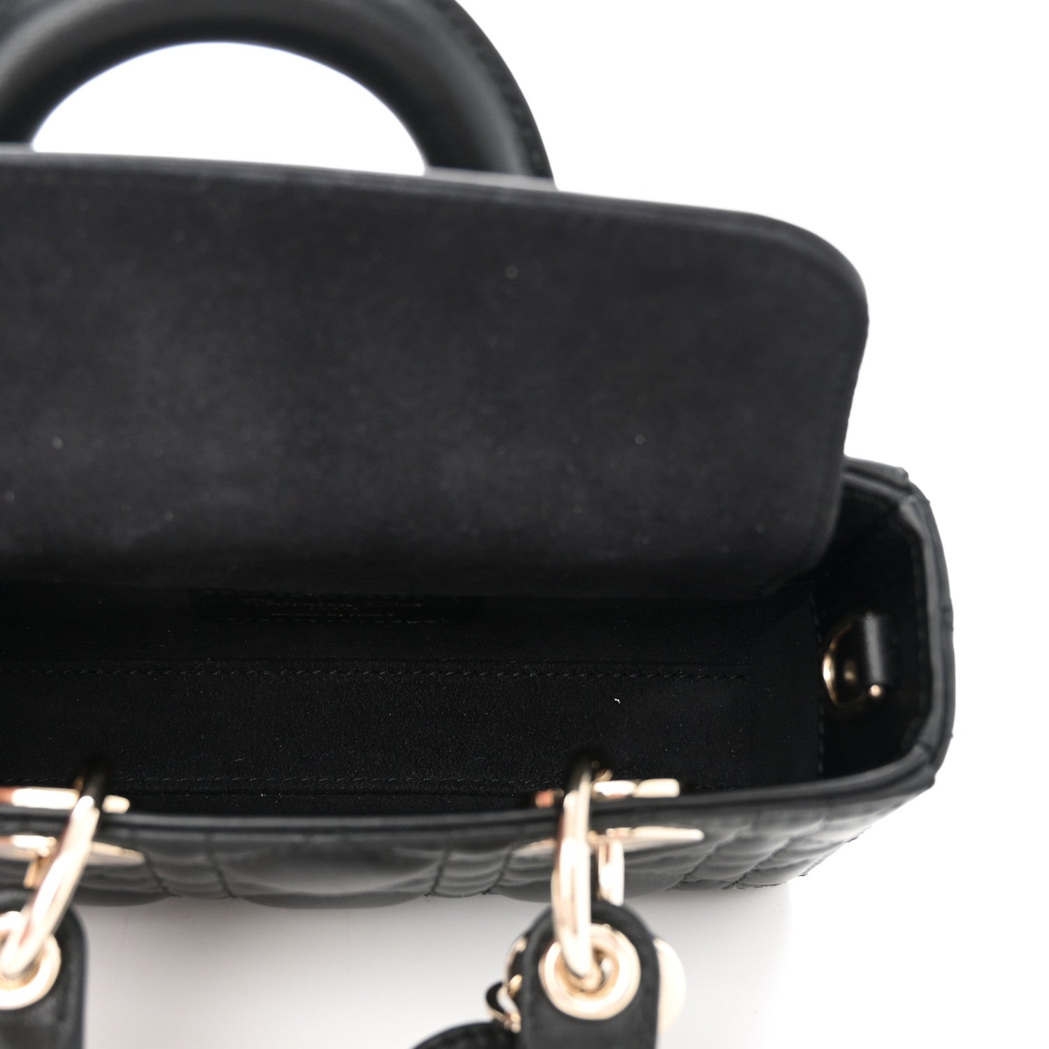 Lambskin Cannage Micro Lady D-Joy Black