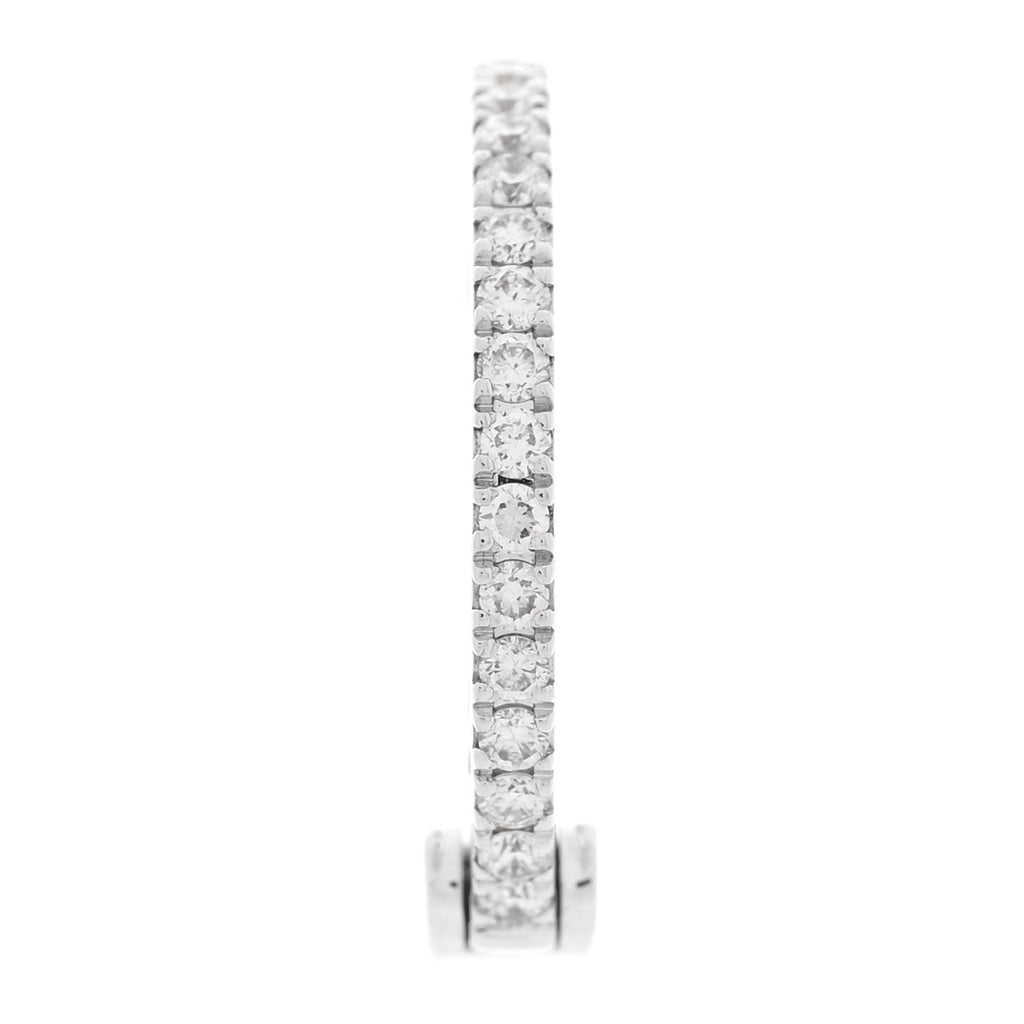 18K White Gold Diamond Gatsby Mono Clip Single Ear Cuff Earring