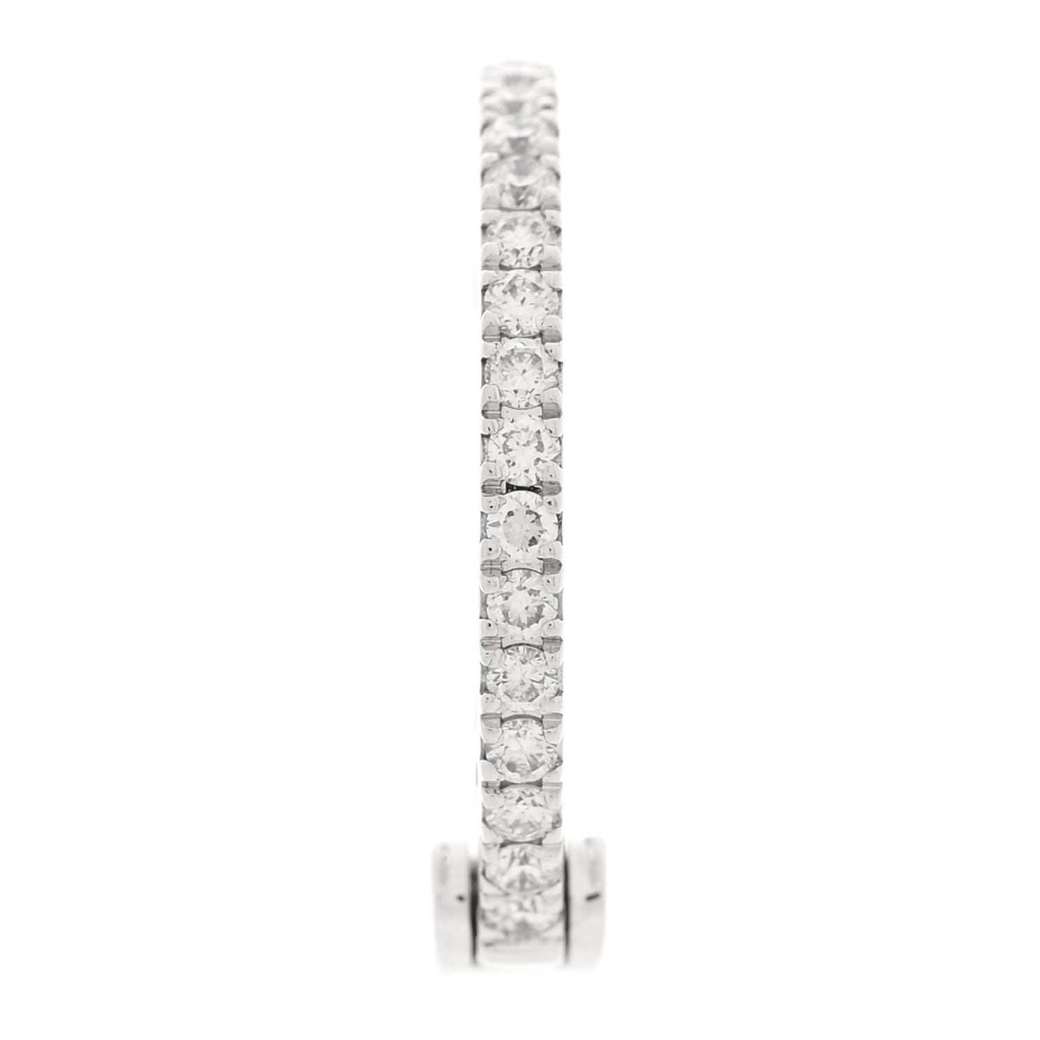 18K White Gold Diamond Gatsby Mono Clip Single Ear Cuff Earring