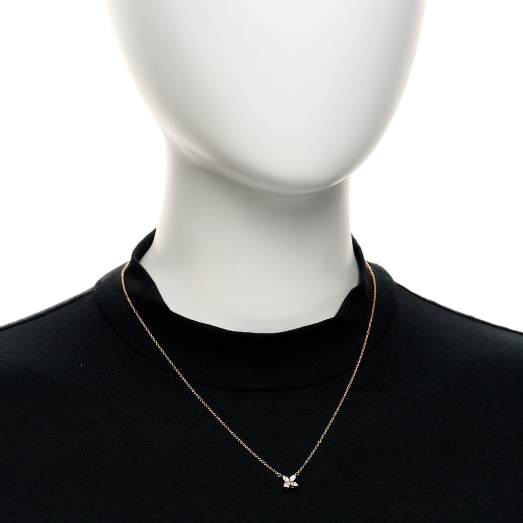 18K Rose Gold Diamond Small Victoria Necklace