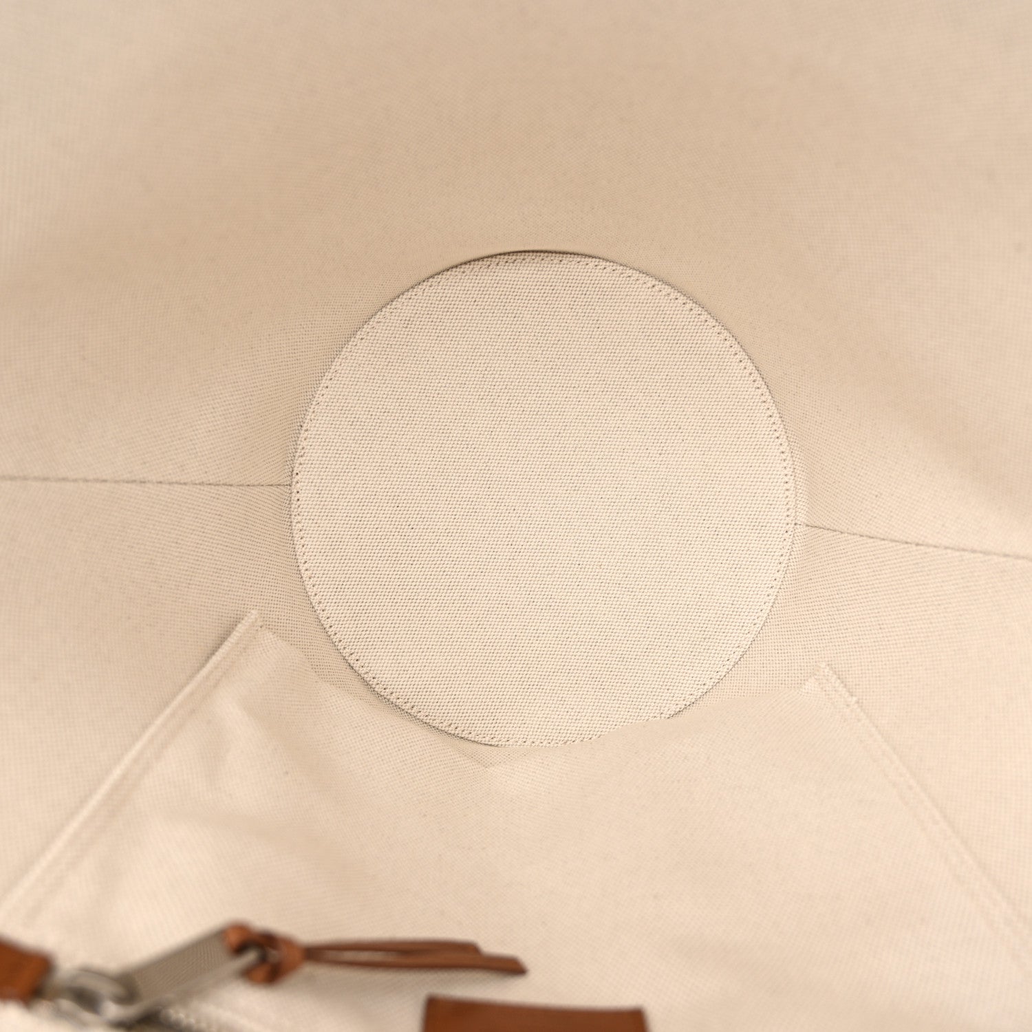 Linen Calfskin Rive Gauche Tote Greggio Brick