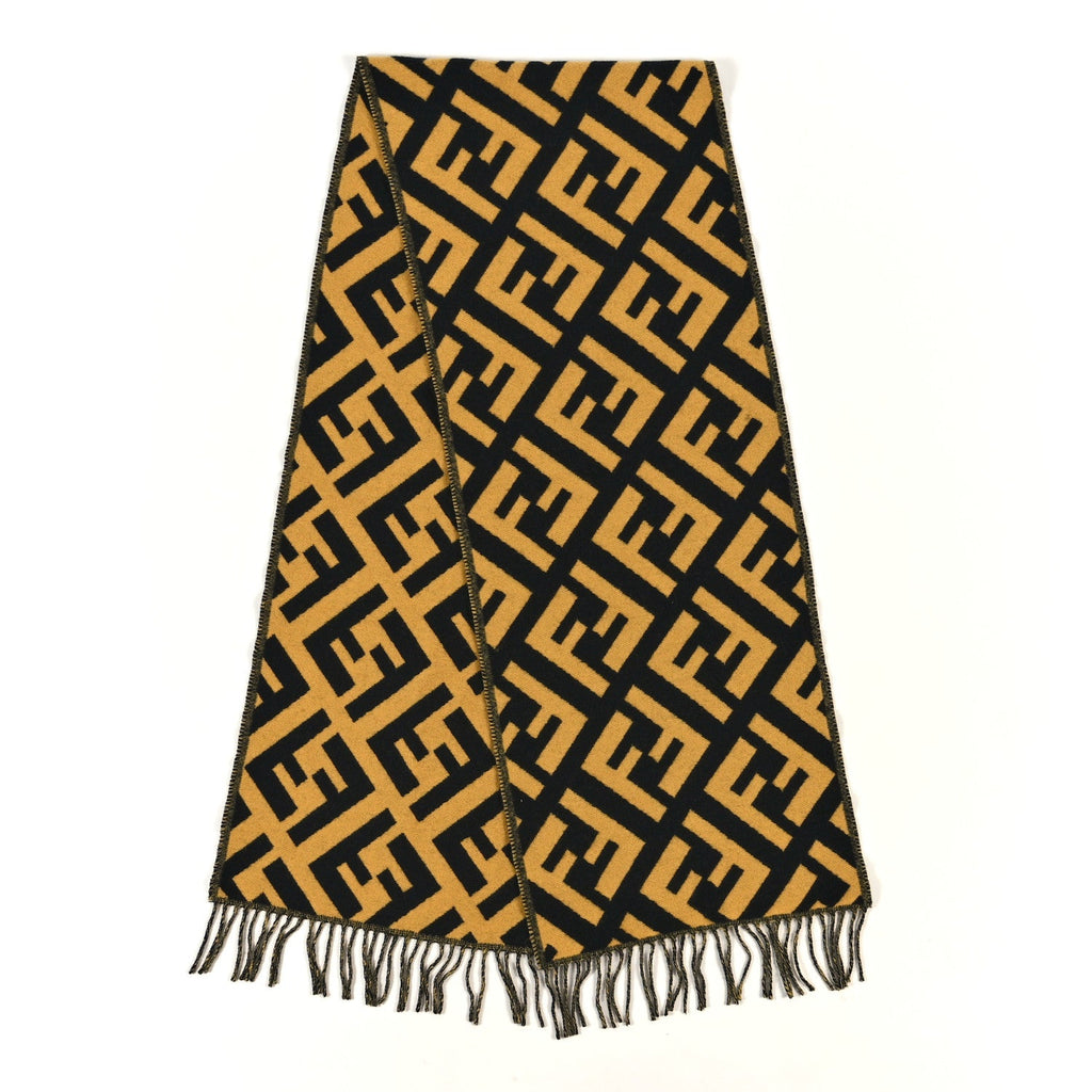 Cashmere FF Scarf Yellow Black