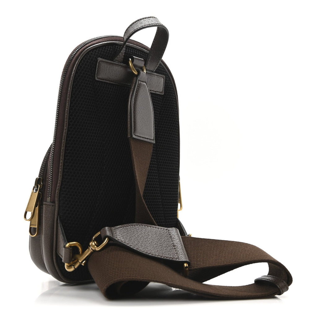 GG Supreme Monogram Web Small Ophidia Sling Backpack Beige Ebony New Acero