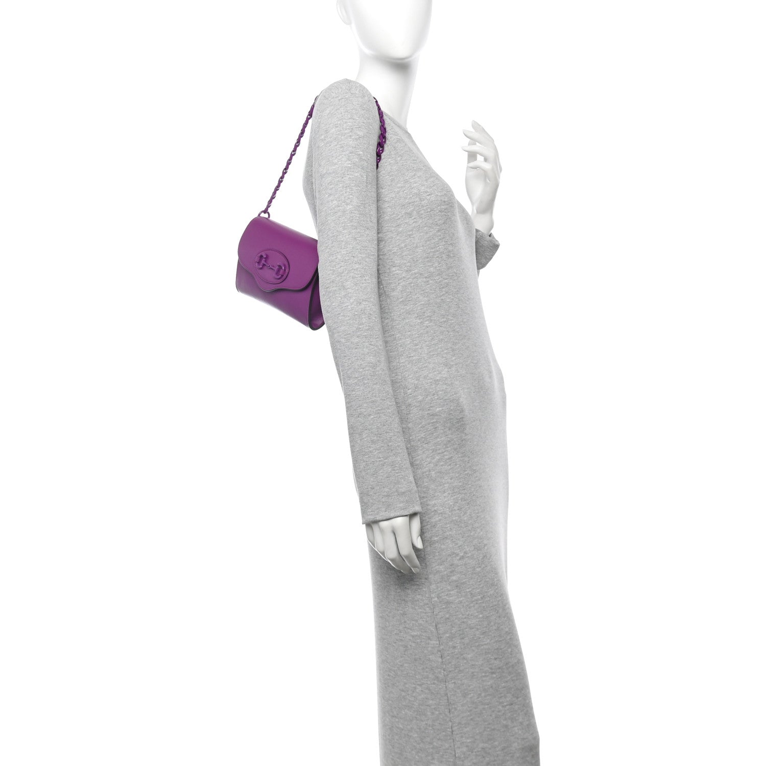 Azalea Calfskin Web Small Horsebit 1955 Crossbody Bag Spicy Cyclamin