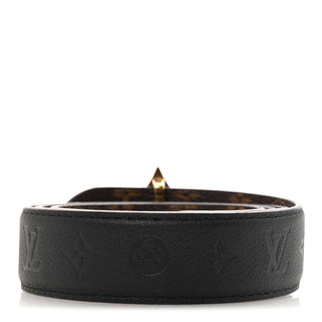 Calfskin Monogram 30mm Flowergram Reversible Belt Black