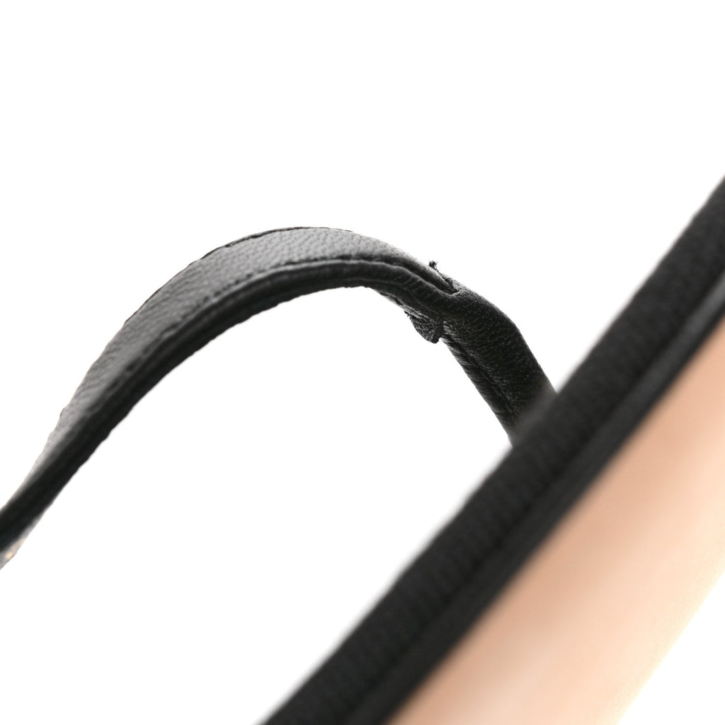 Lambskin CC Logo Thong Sandals 36 Black