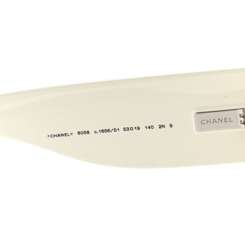 Acetate Square Sunglasses 6058 Black White