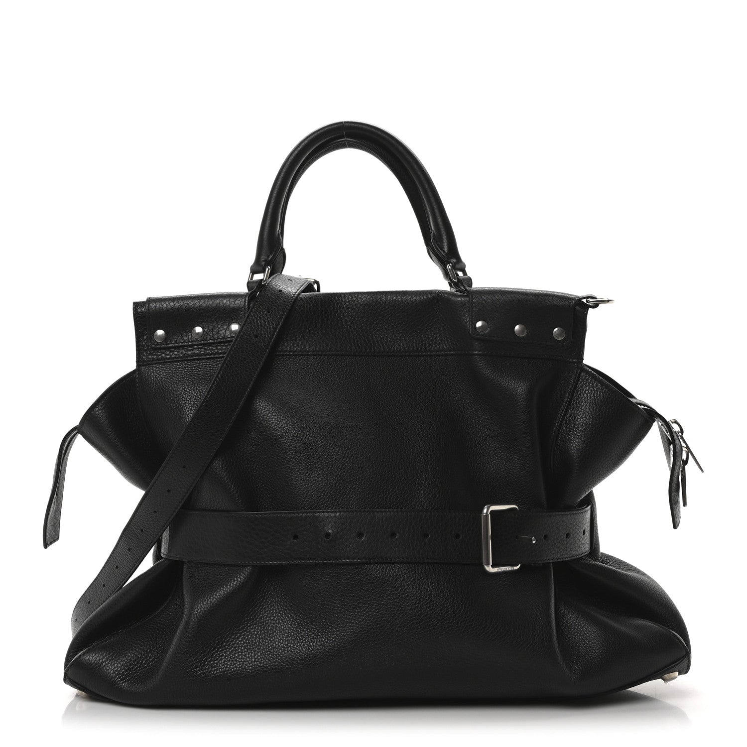 Grained Calfskin Waist Bag Black