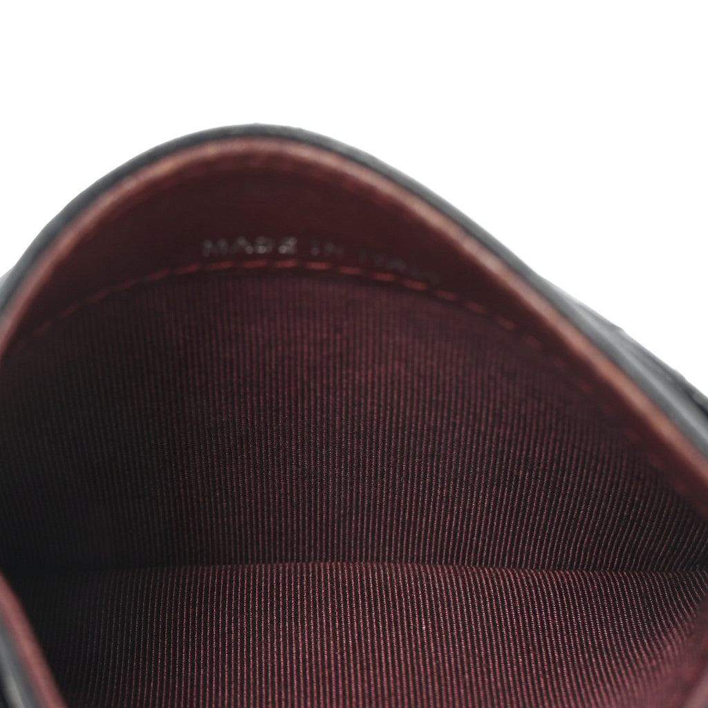 Lambskin Quilted Card Holder Black