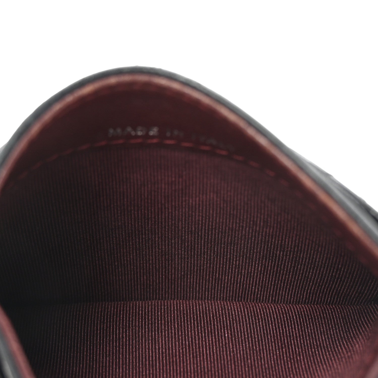 Lambskin Quilted Card Holder Black