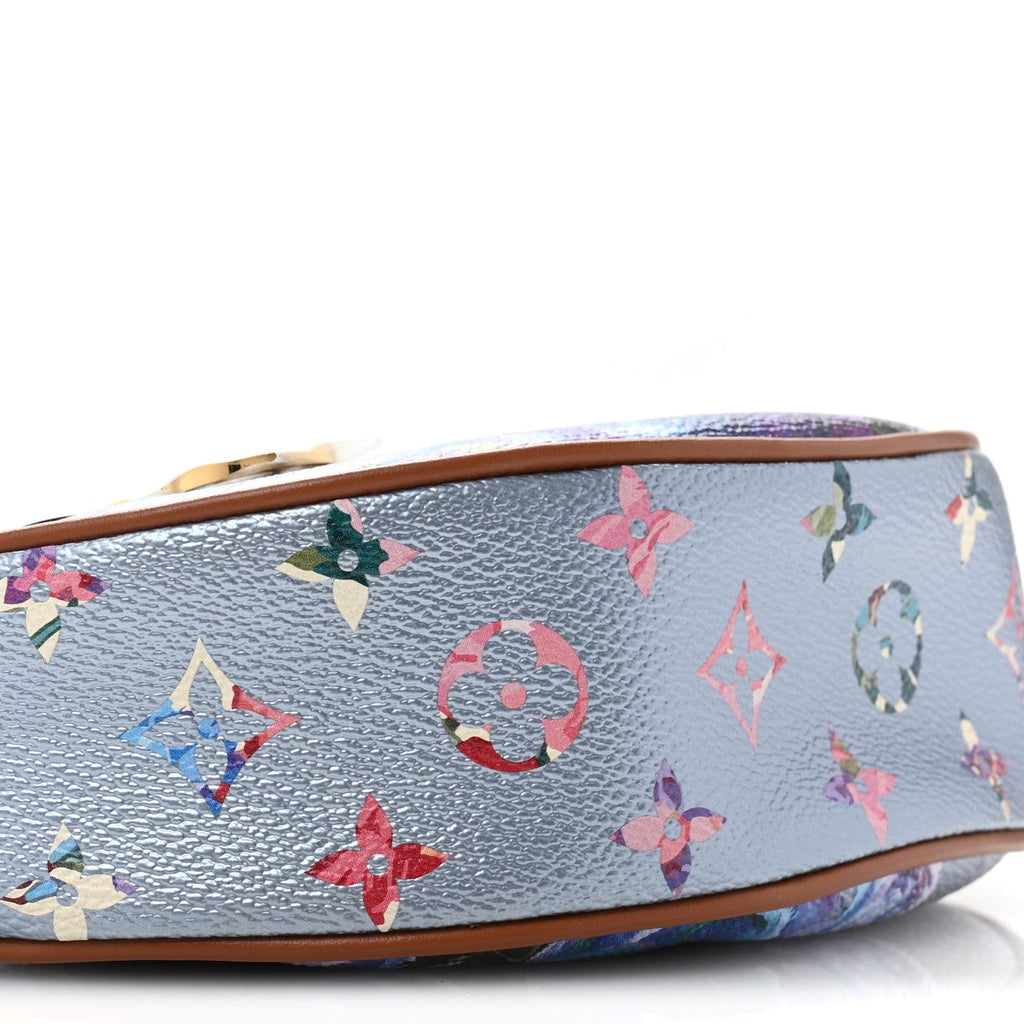 Metallic Monogram LV Garden Loop PM Blue