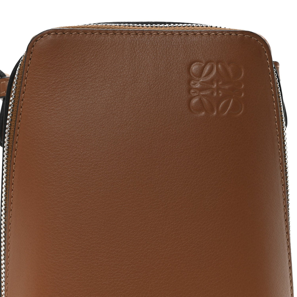 Classic Calfskin Anagram Box Crossbody Tan