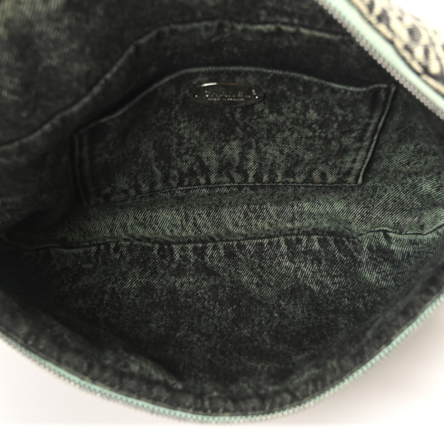 Denim Quilted Denimpression Waist Bag Green Black