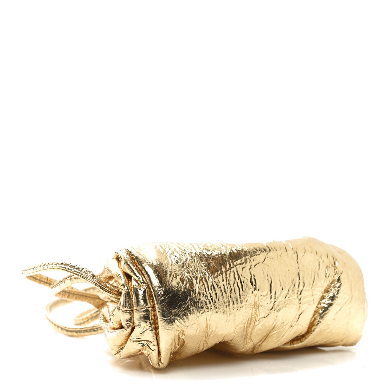 Metallic Crinkled Lambskin The Coin Purse Oro