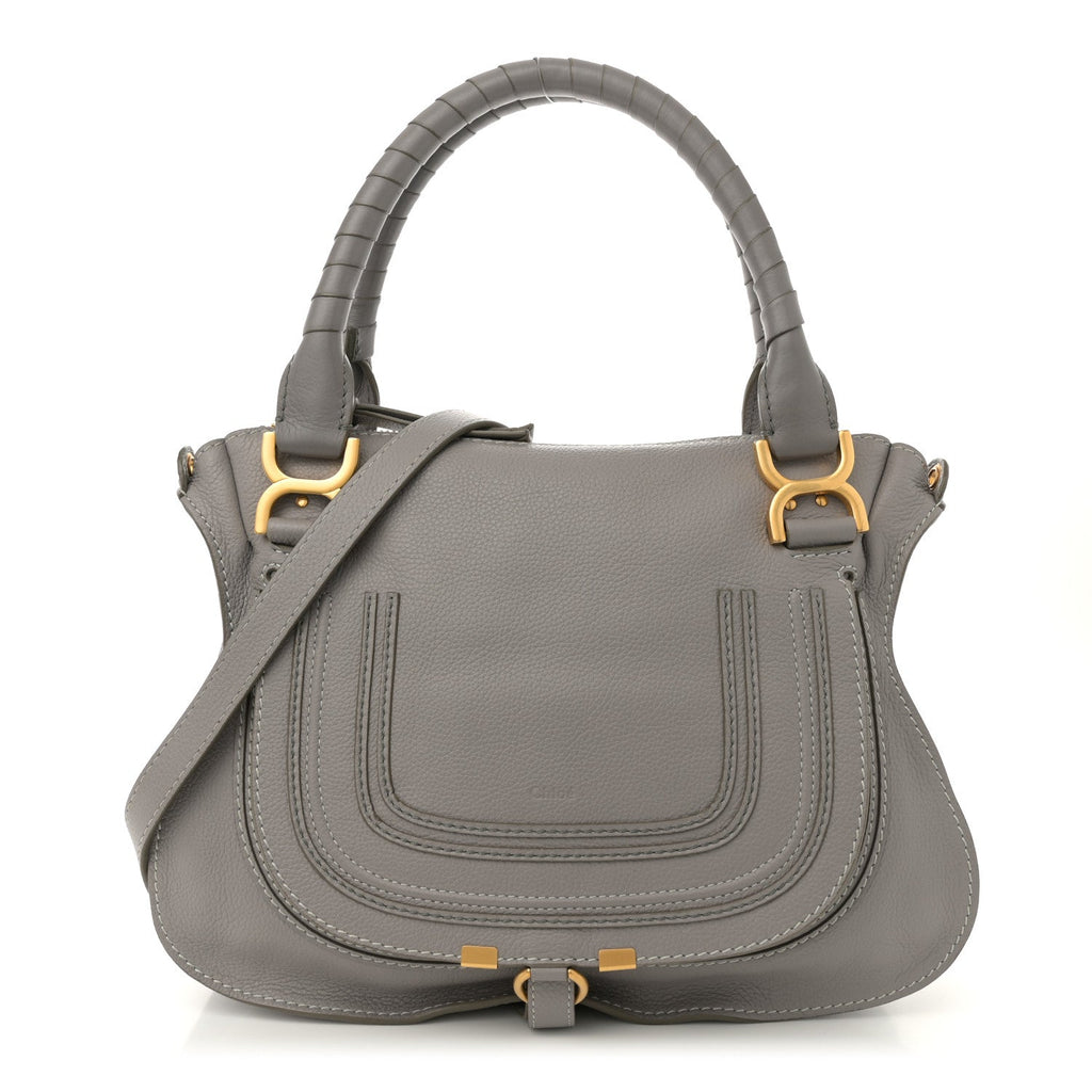 Calfskin Medium Marcie Satchel Cashmere Grey