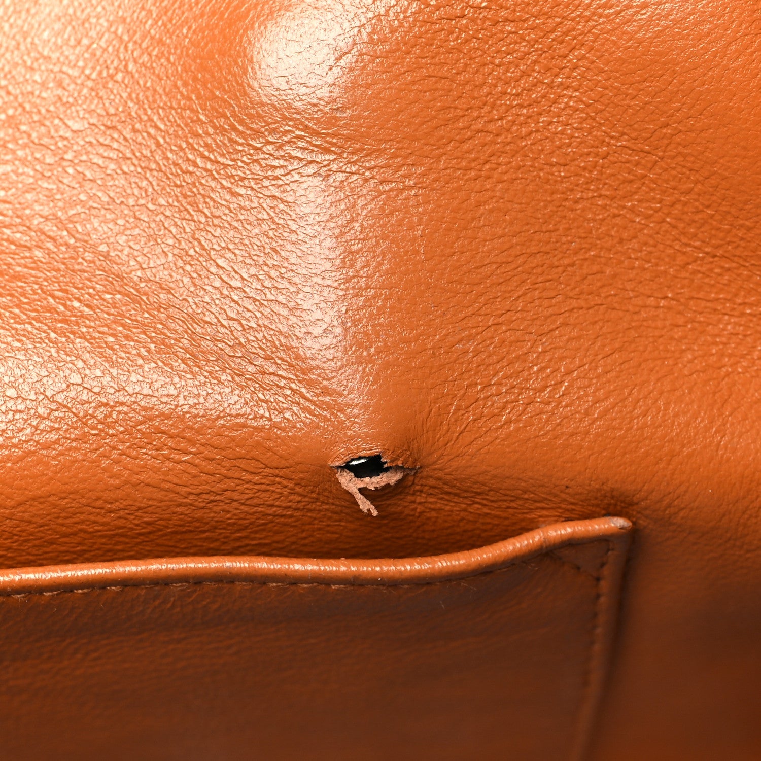 Calfskin My Dior Frame Double Pocket Satchel Brown