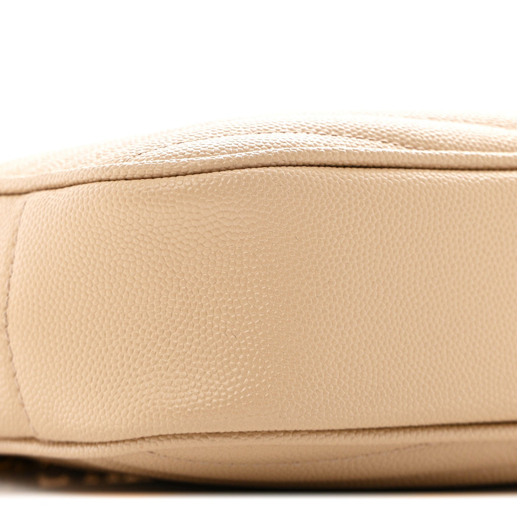 Grain De Poudre Matelasse Monogram Mini Lou Camera Bag Dark Beige