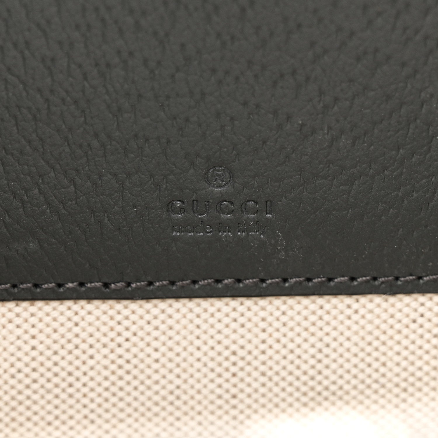 GG Supreme Monogram Textured Dollar Calfskin Small Ophidia Top Handle Shoulder Grey Black Graphite Grey