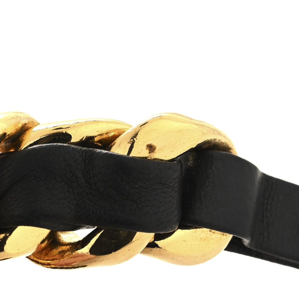 Lambskin Chain Bracelet Black