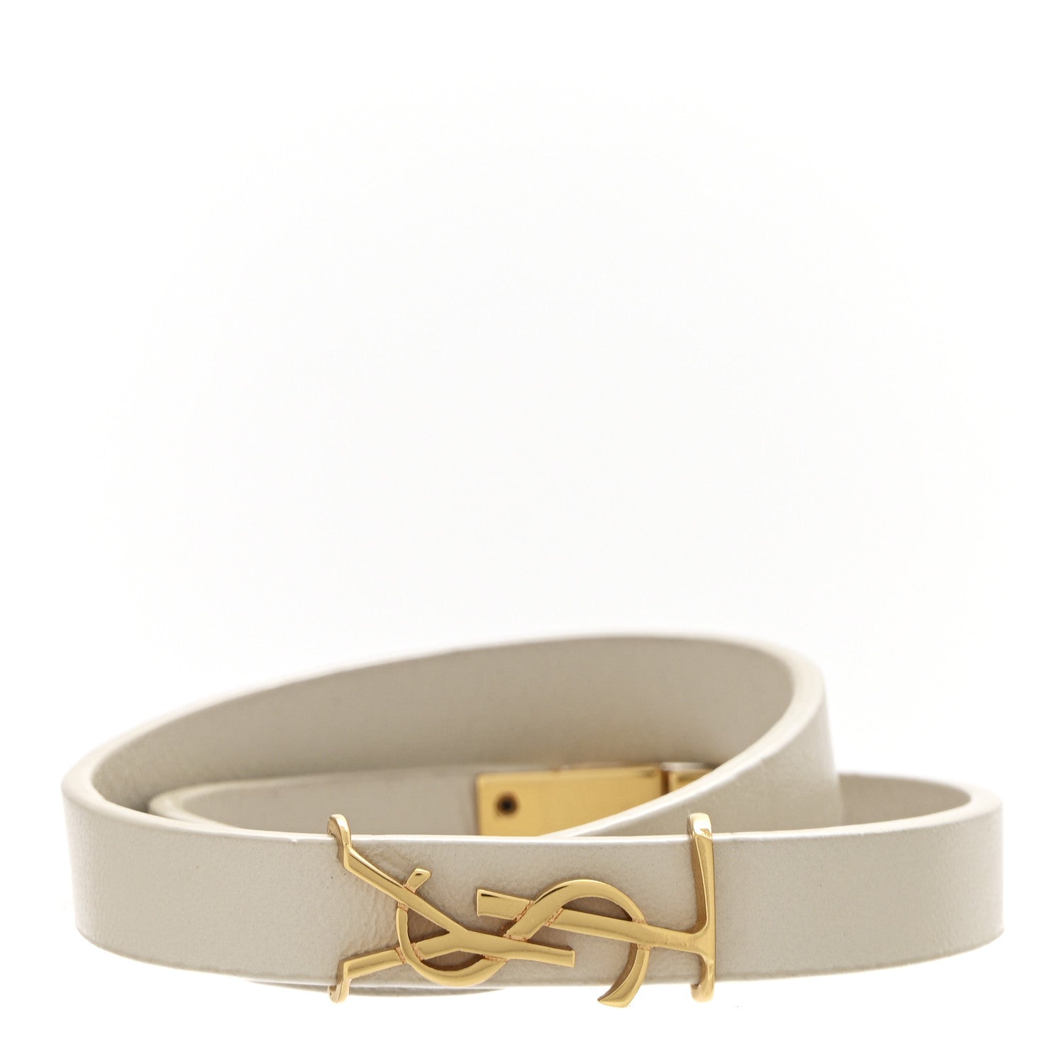 Calfskin Opyum Double Wrap Bracelet Crema Soft