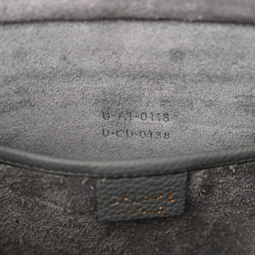 Drummed Calfskin Nano Luggage Kohl