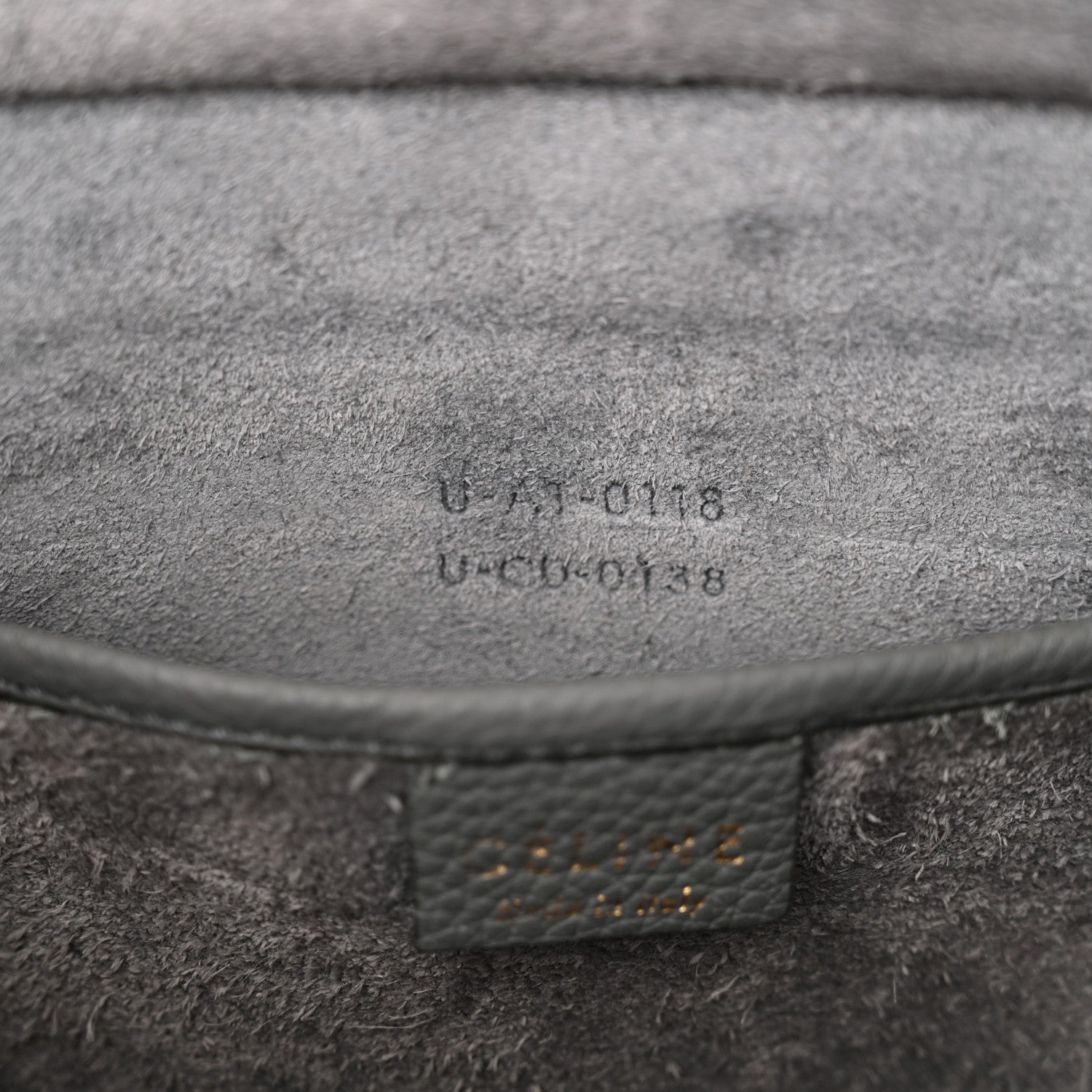 Drummed Calfskin Nano Luggage Kohl