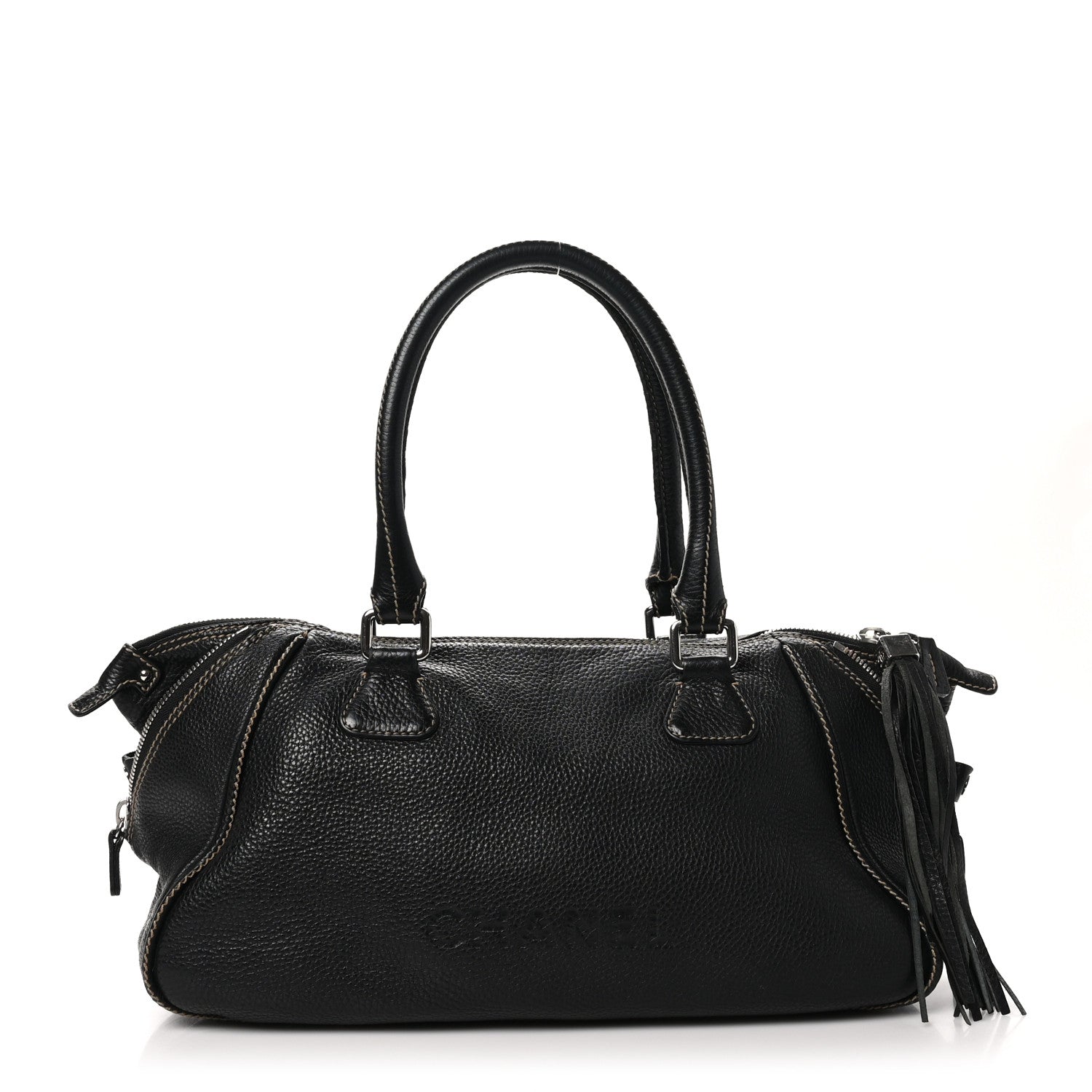 Calfskin Tassel Bowler Black