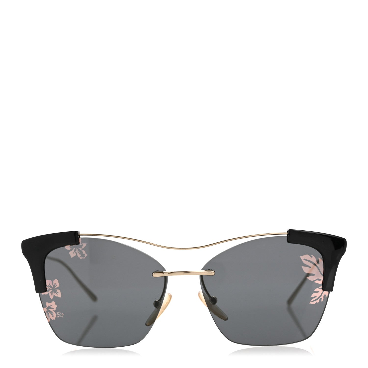 Cat Eye Floral Sunglasses SPR 21U Black