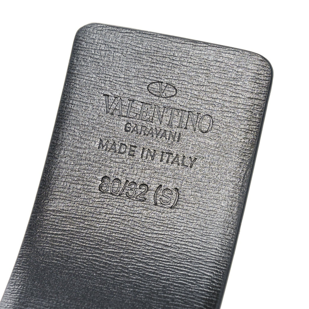 Glossy Calfskin VLogo Reversible 40mm Belt 80 32 Saddle Brown Black