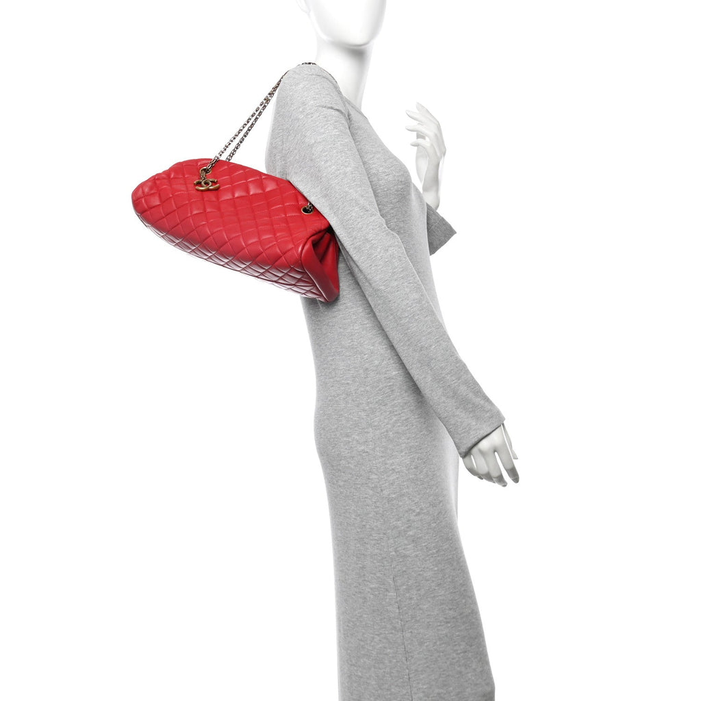 Lambskin Quilted Medium Just Mademoiselle Red