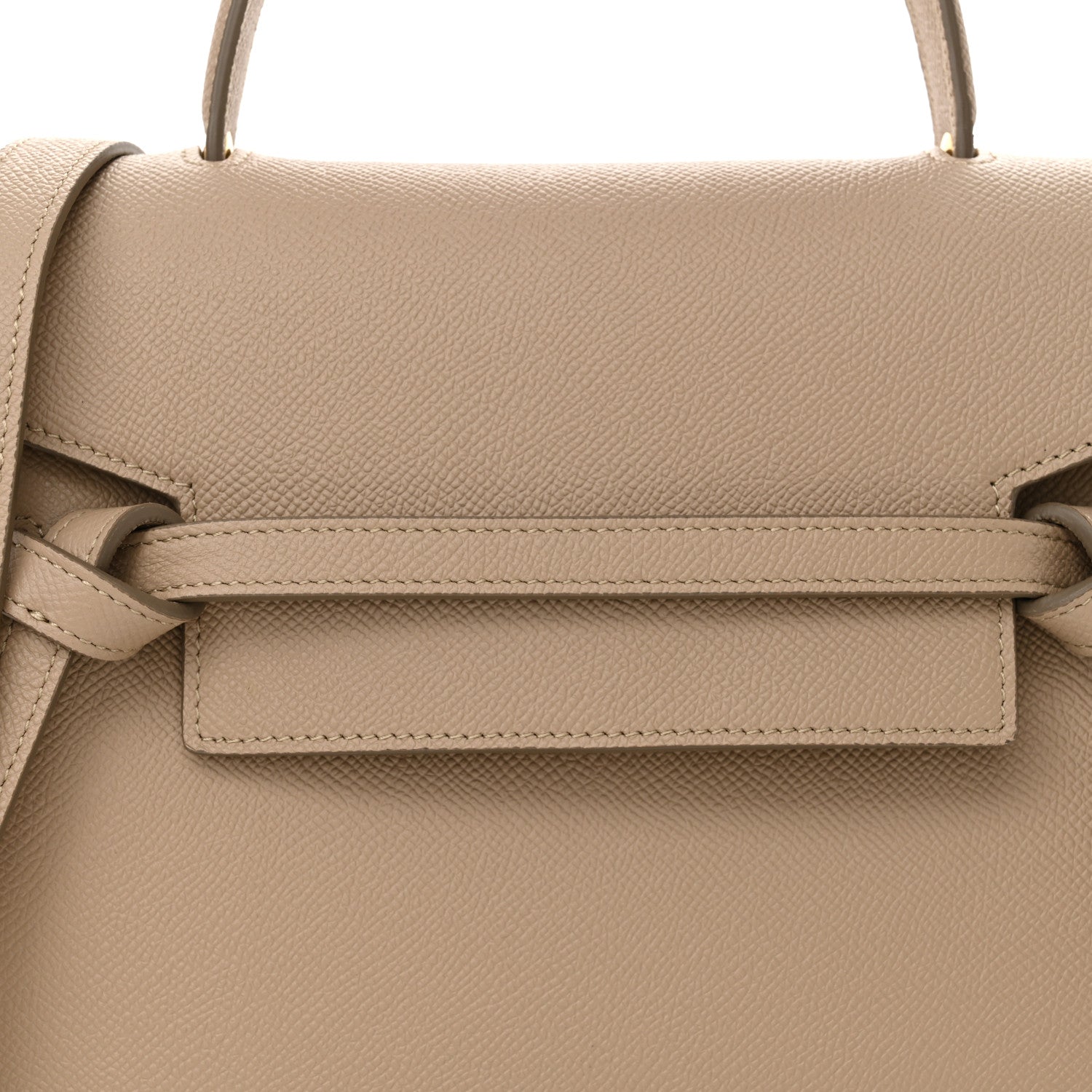 Grained Calfskin Micro Belt Bag Light Taupe