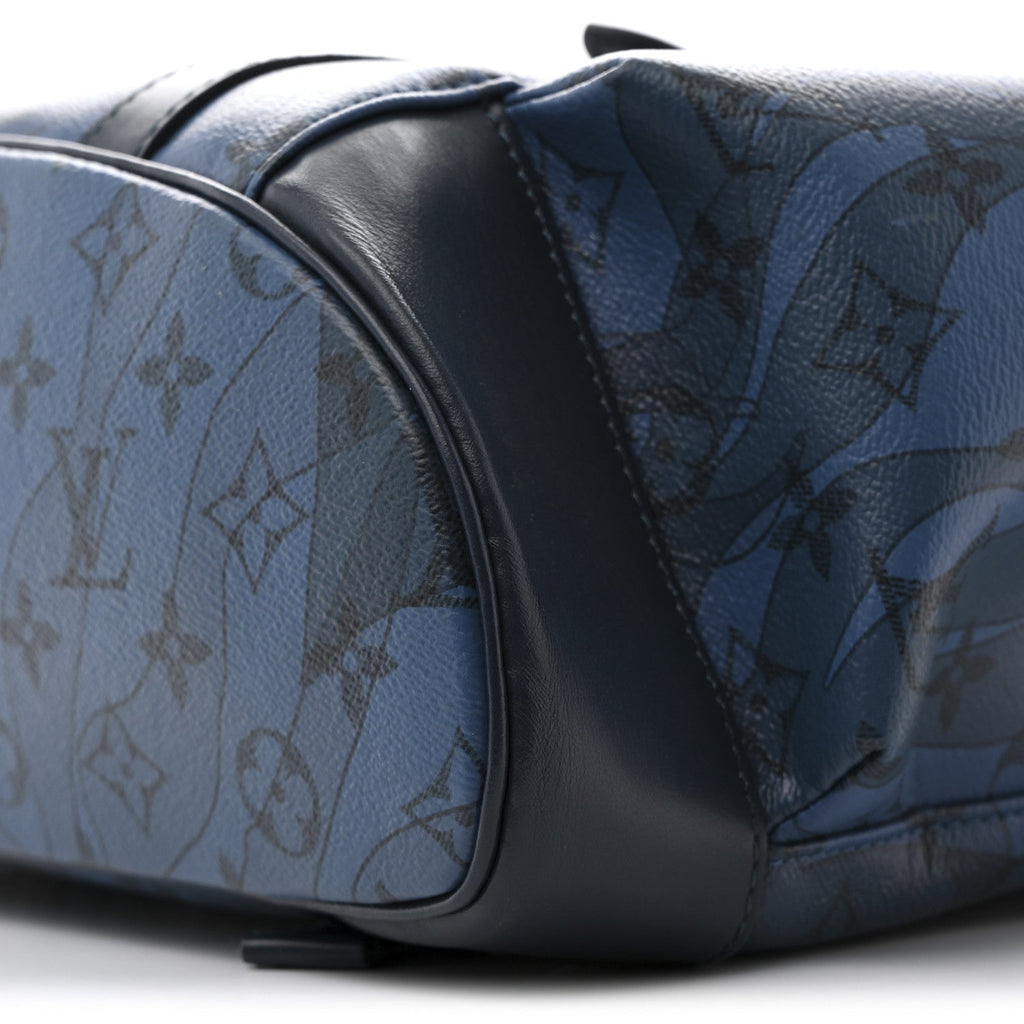 Monogram Aquagarden Christopher MM Backpack Abyss Blue