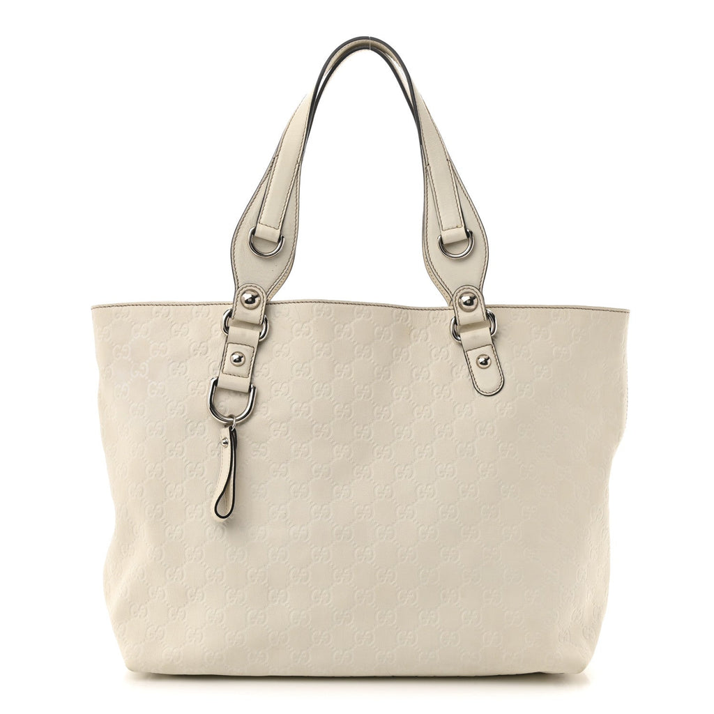 Guccissima Medium Icon Bit Tote Off White