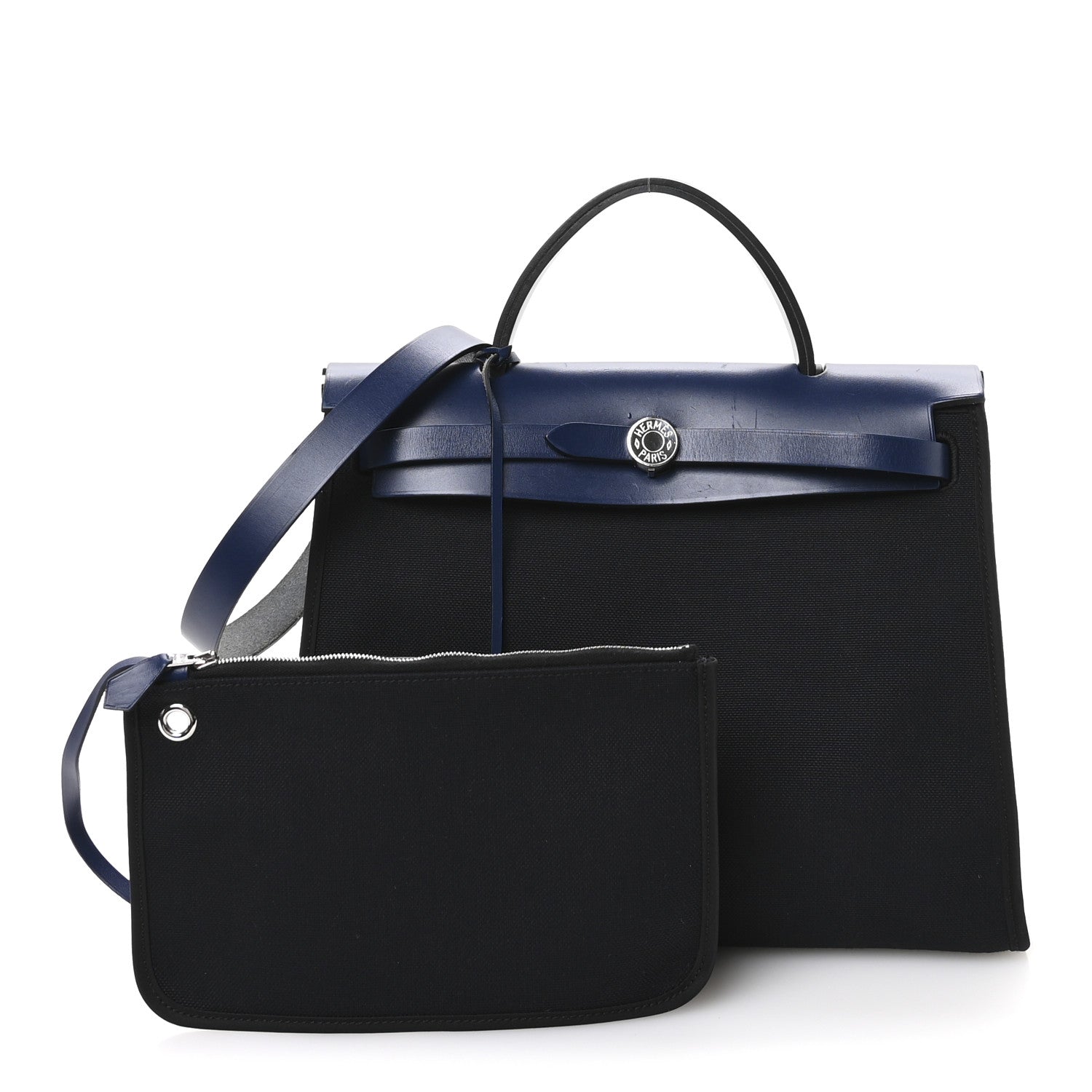 Military Toile Vache Hunter Herbag Zip 31 PM Bleu Marine Bleu Saphir