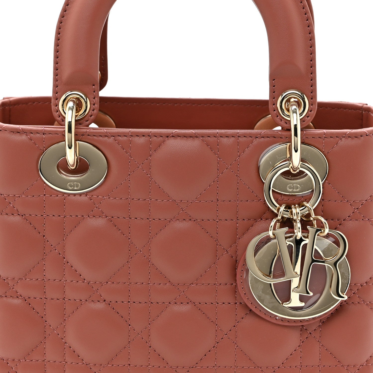 Lambskin Cannage Small My ABCDior Lady Dior Rust