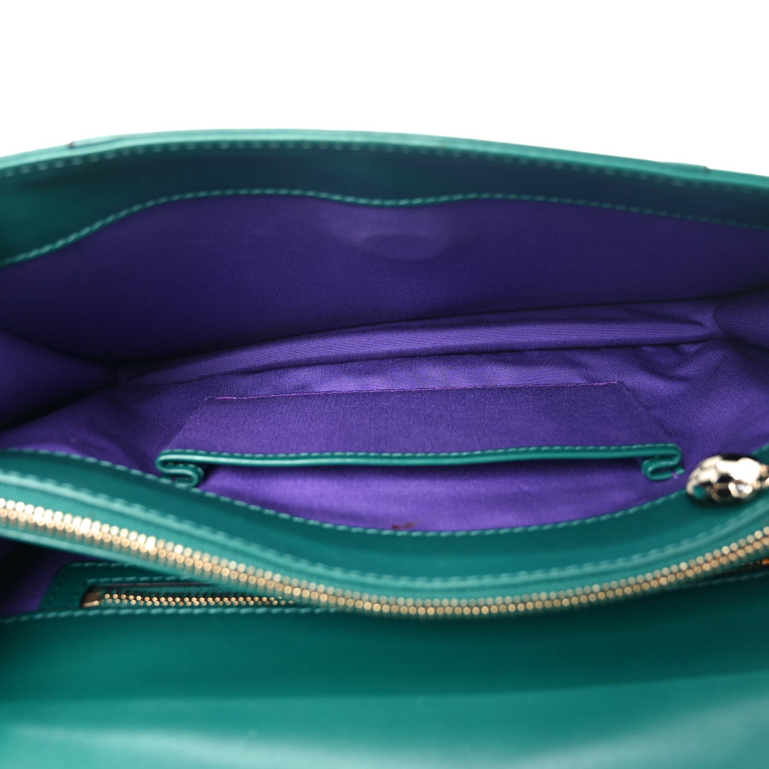 Calfskin Serpenti Forever Shoulder Bag Emerald Green