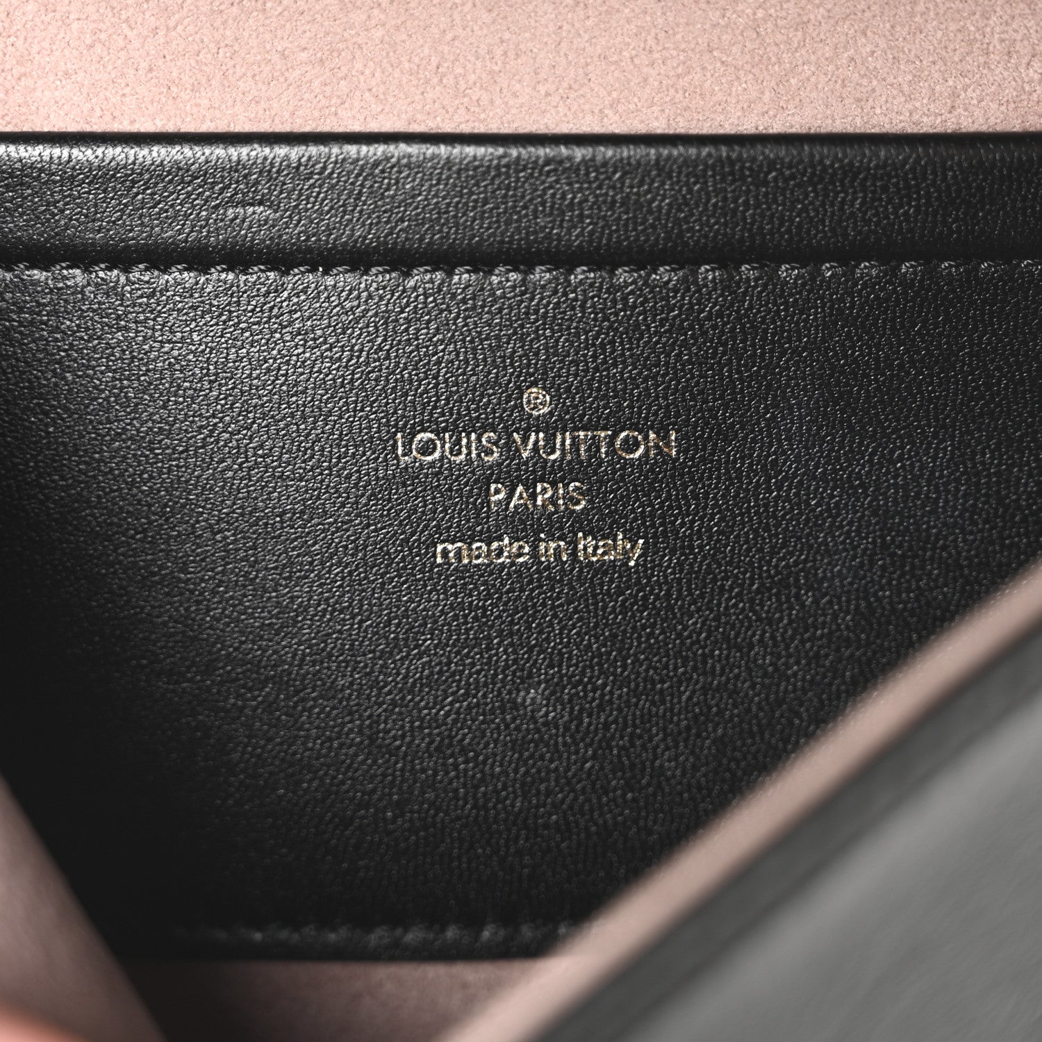 Lambskin Embossed Monogram Pochette Coussin Black