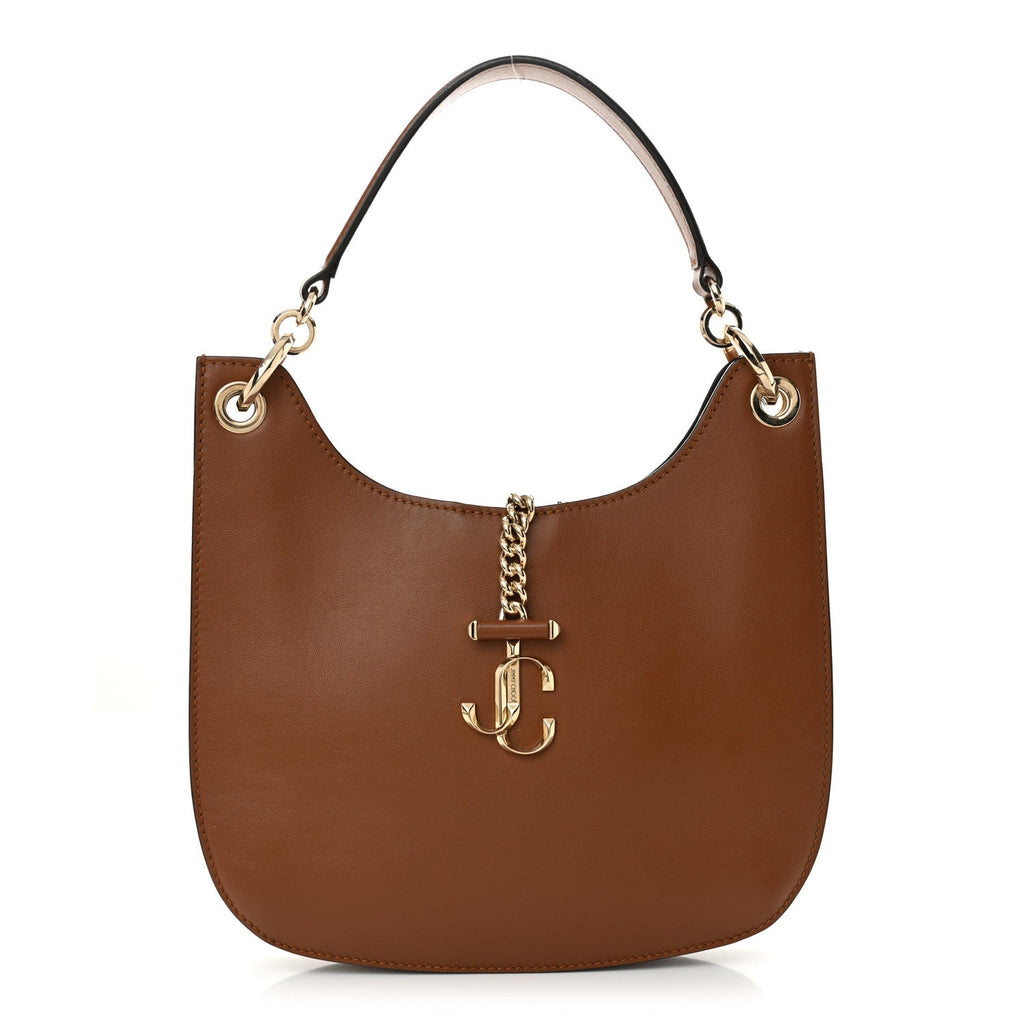 Calfskin Varenne Small Hobo Dark Tan