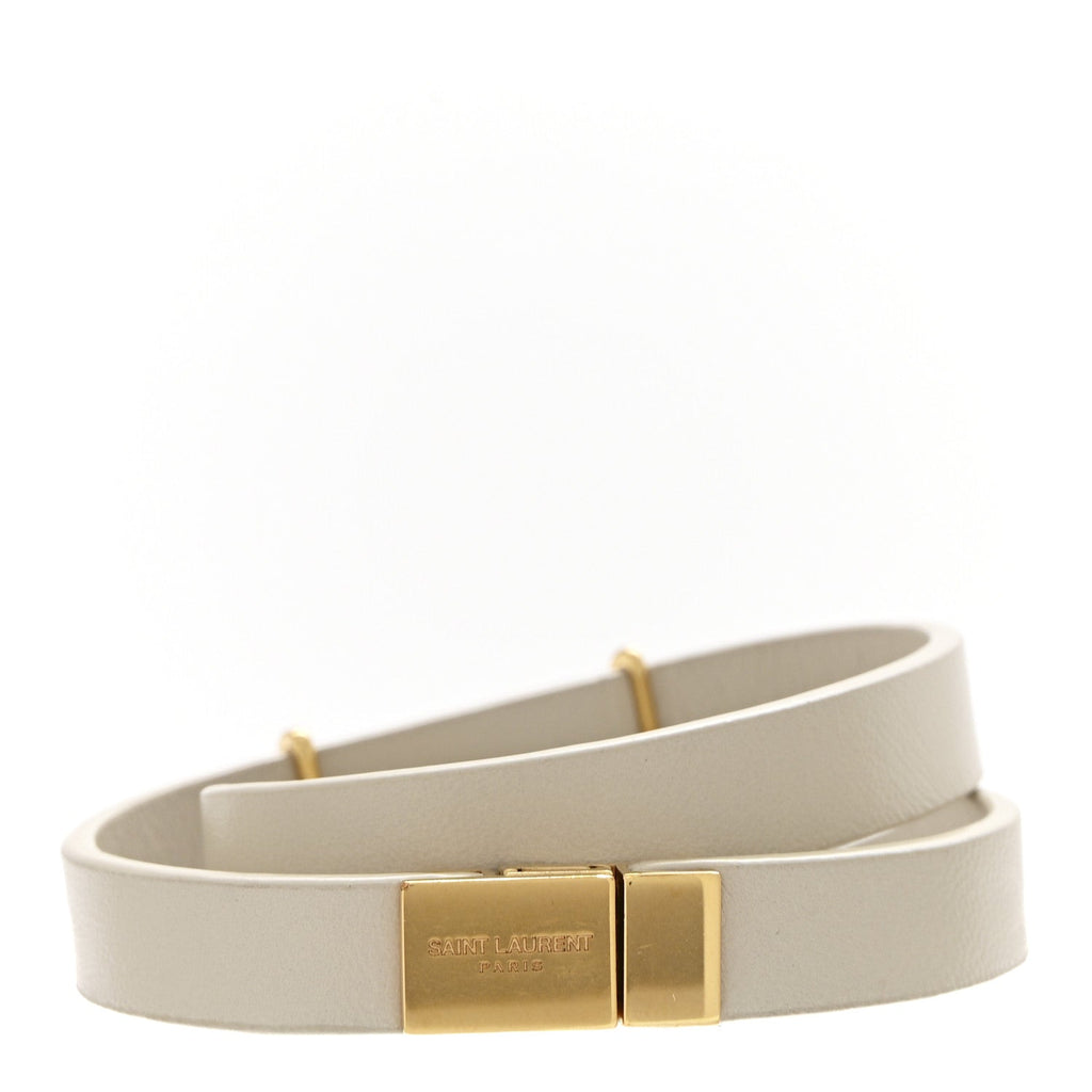 Calfskin Opyum Double Wrap Bracelet Crema Soft