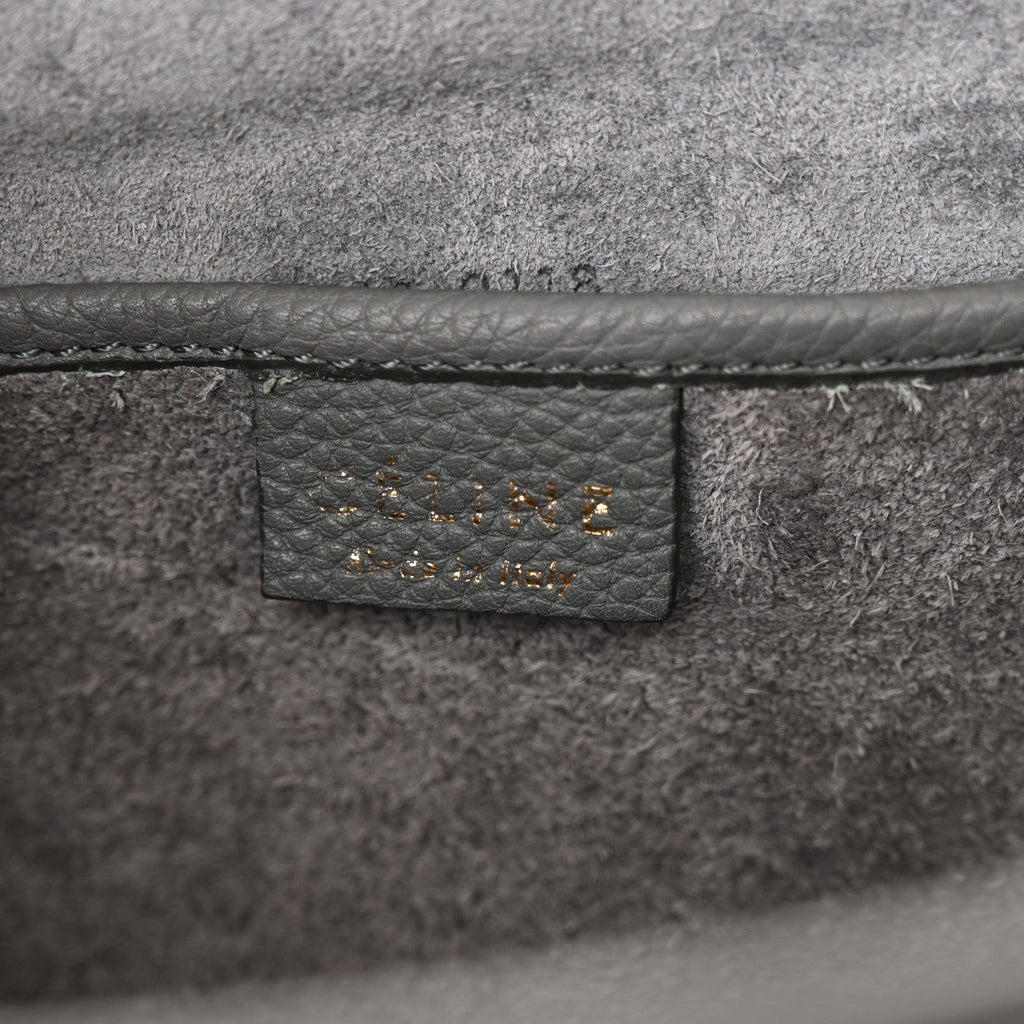 Drummed Calfskin Nano Luggage Kohl