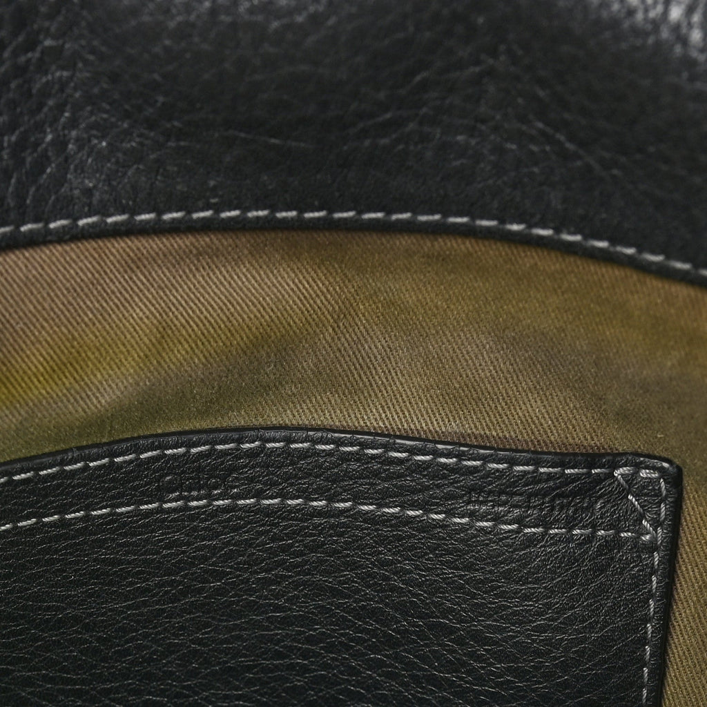 Calfskin Medium Marcie Round Crossbody Bag Black