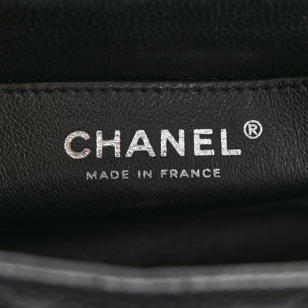 Caviar Quilted Mini Square Flap Black