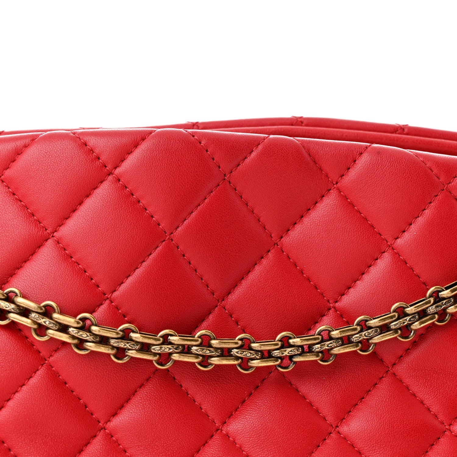 Lambskin Quilted Medium Just Mademoiselle Red