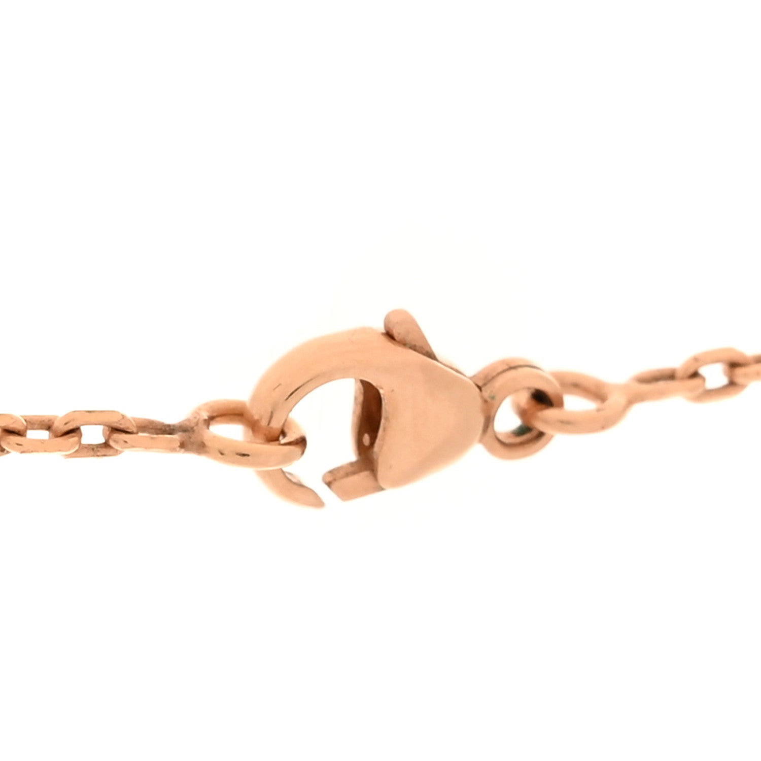 Lacquered Rose Gold Pop H Pendant Necklace Black