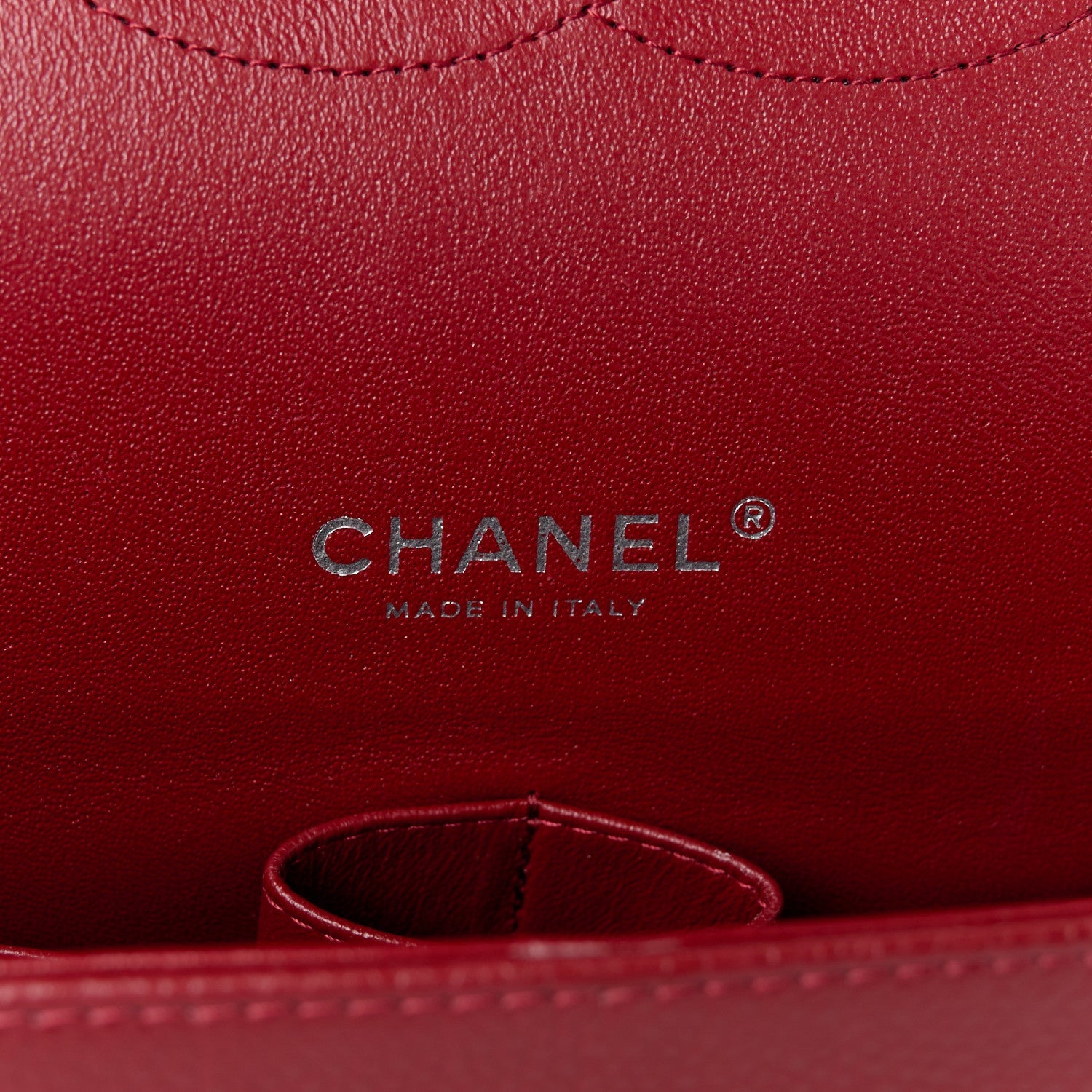 Caviar Quilted Maxi Double Flap Dark Red