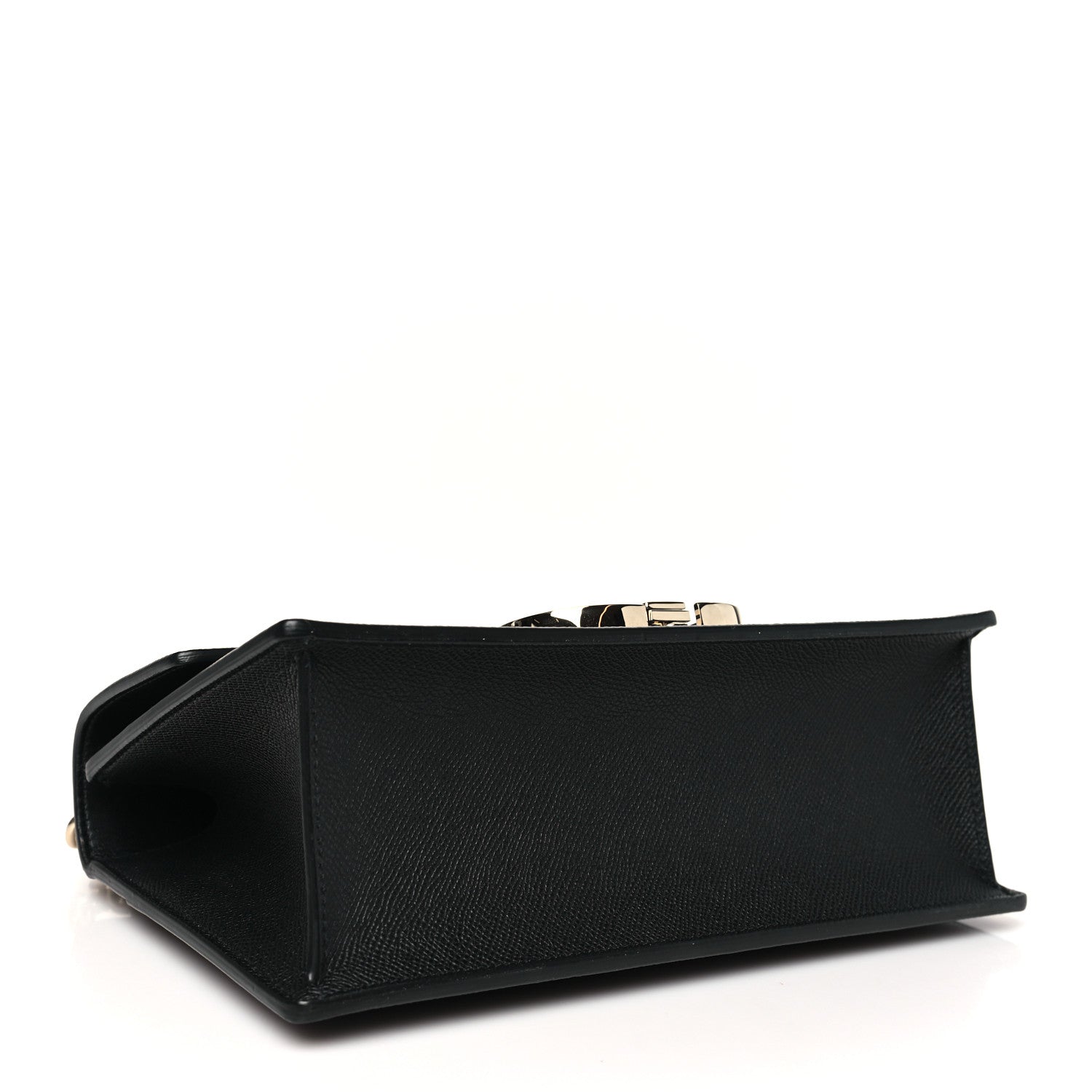 Grained Calfskin Embossed 30 Montaigne Chain Flap Bag Black