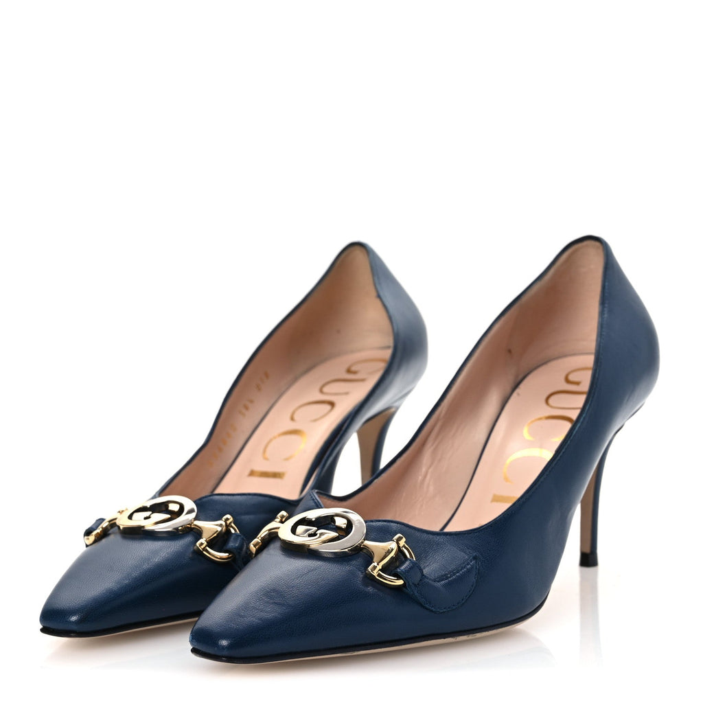 Malaga Kid Zumi 75mm Pumps 38.5 Blue