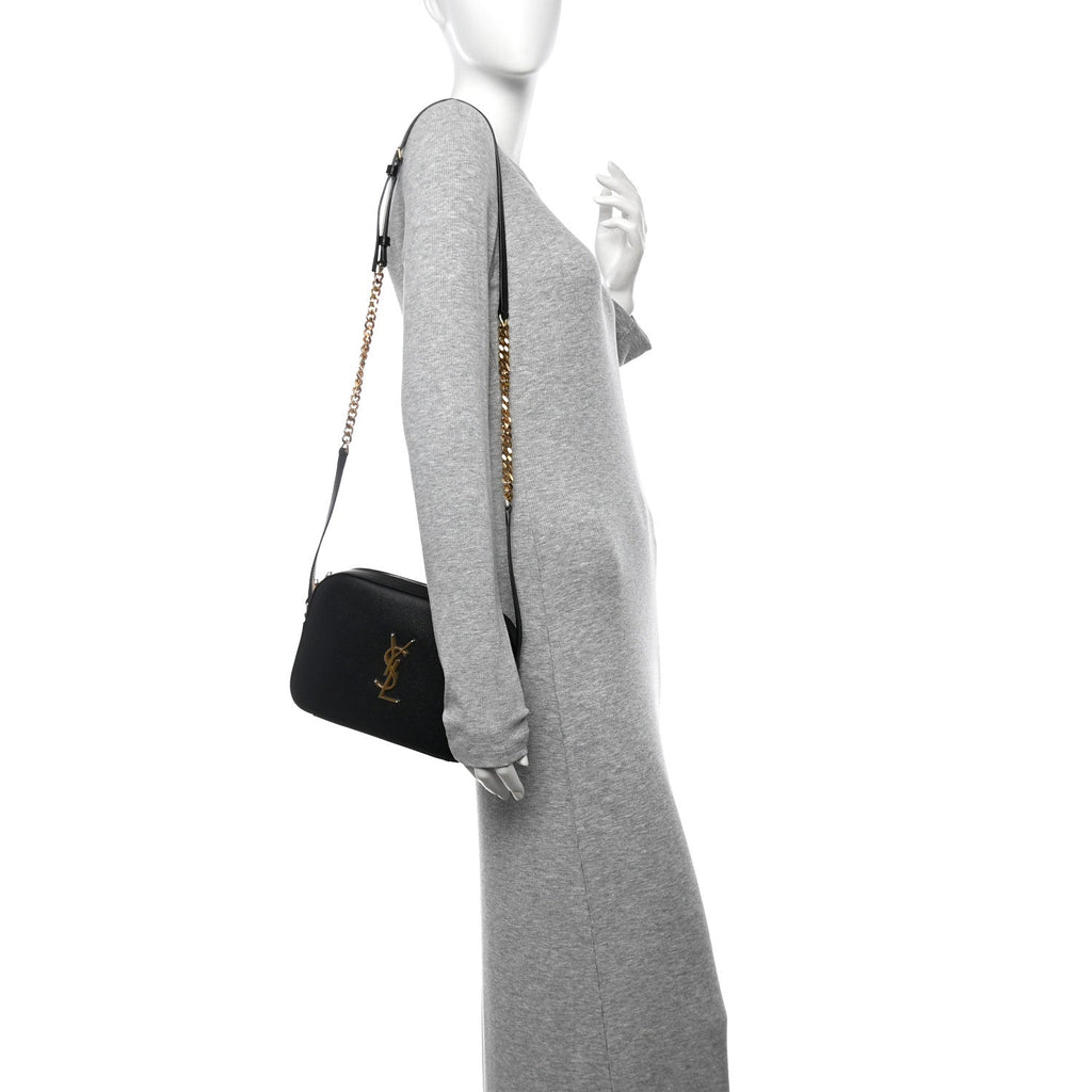 Grain De Poudre Medium Classic Monogram Camera Bag Black