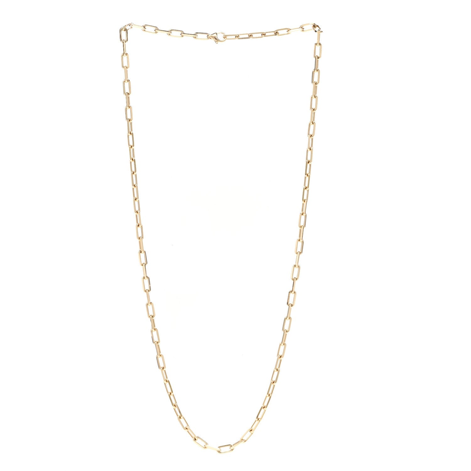 18K Yellow Gold SM Santos De Cartier Link Necklace