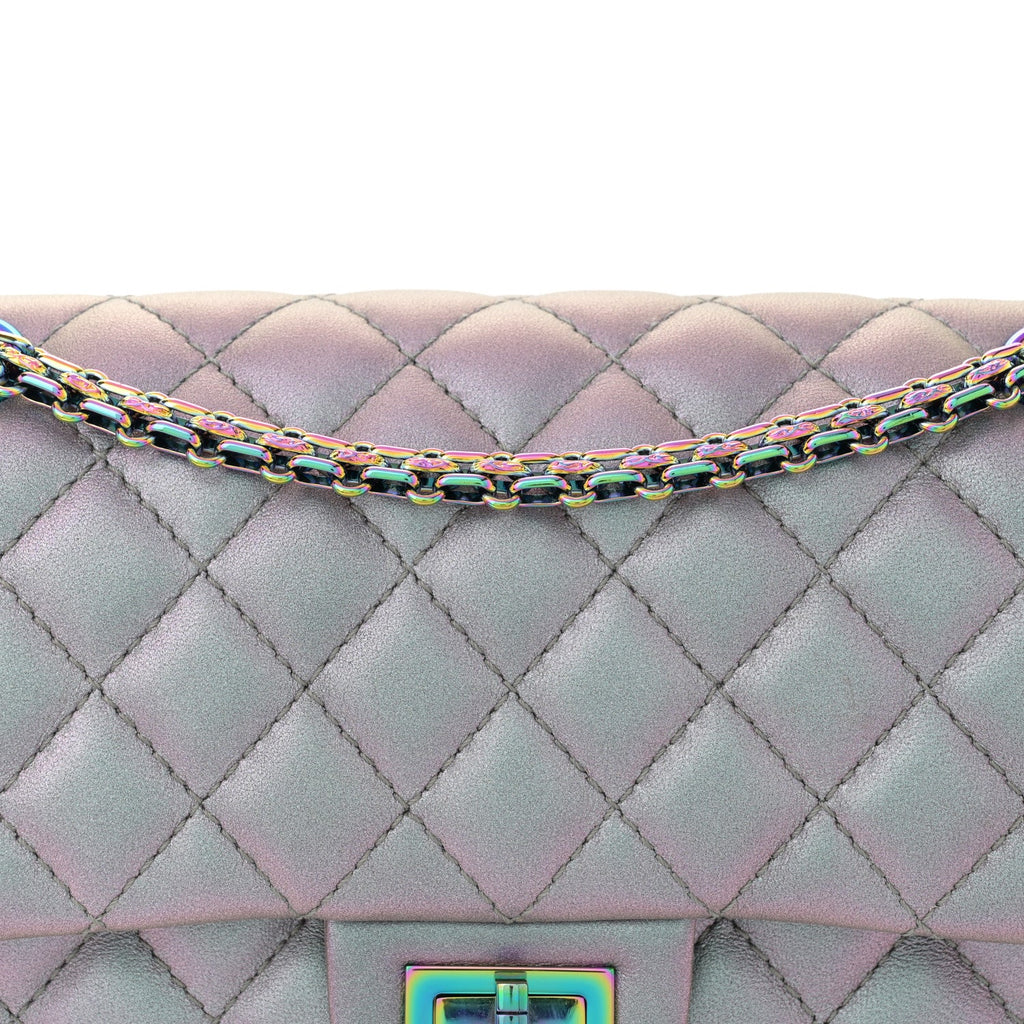 Iridescent Lambskin Quilted 2.55 Reissue 225 Flap Light Purple
